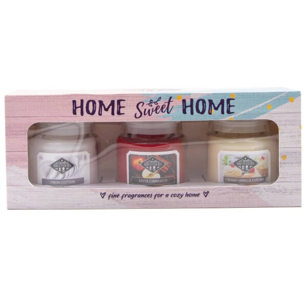 Duftkerzen Set Home Sweet Home - 3 x 85g