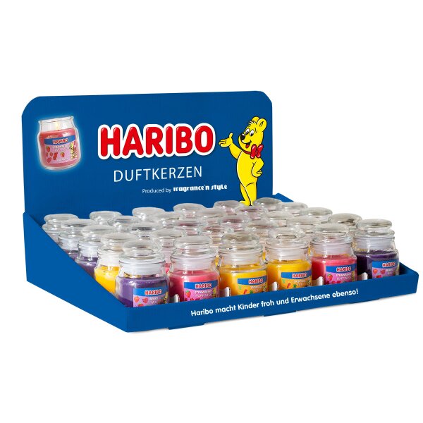 Thekendisplay Haribo All Year 30 x 85g, 6 x Tropical Fun, 6 x Berry Mix, 6 x Cherry Cola, 6 x Strawberry Happiness, 6 x Coconut Lime
