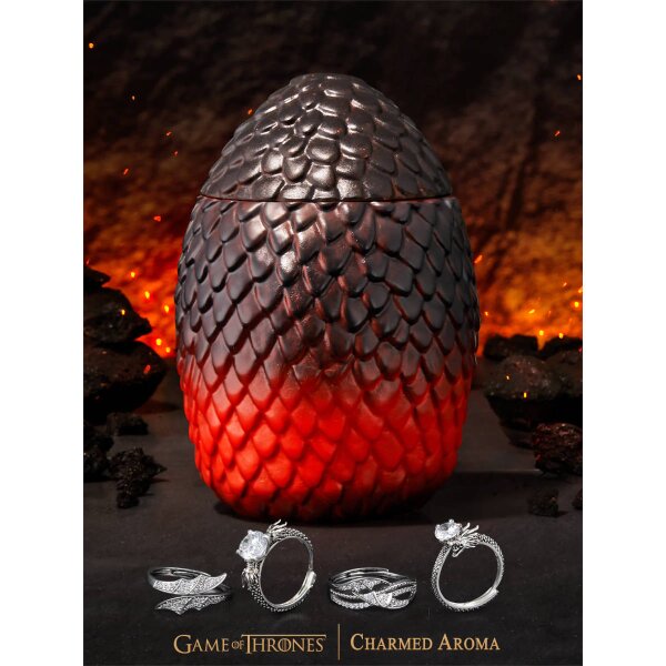 Duftkerze Game of Thrones™ Dragon Egg - (Verstellbarer Ring)